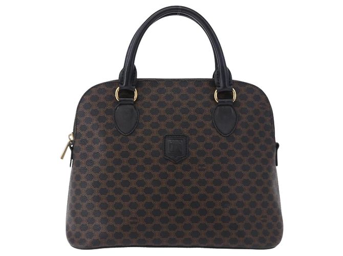 Céline Celine Macadam Toile Triomphe Medium Noir