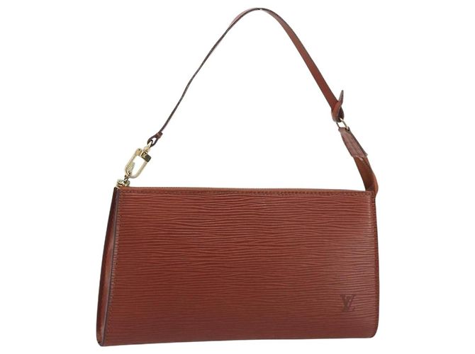 Louis Vuitton Pochette Accessoires Epi Medium Marrone