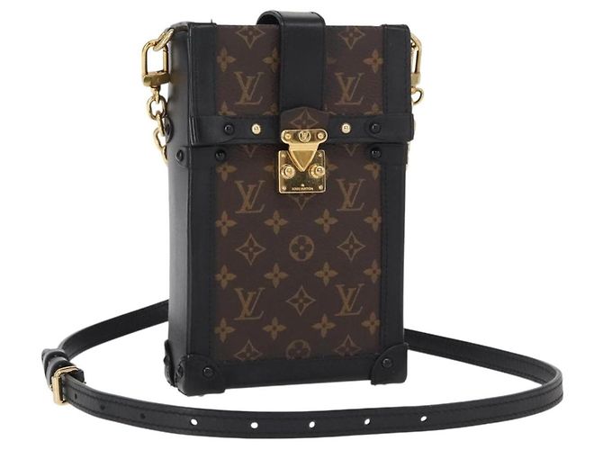 Louis Vuitton Vertical Trunk Pochette Monogram Canvas Marrone