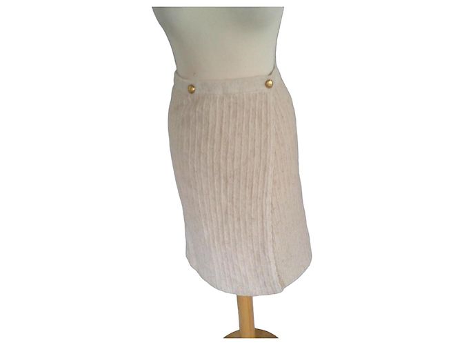 Chanel wool skirt Beige