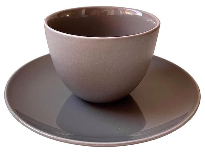 4 stoneware cups + saucer Calvin Klein Home - Taupe - 8 available