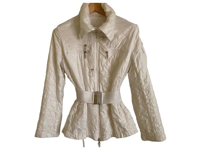 Autre Marque Casaco acolchoado Airfield branco com cinto