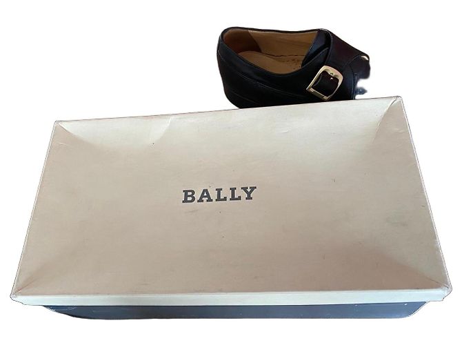 Scarpe Monk Strap in Pelle Nera Bally Nero