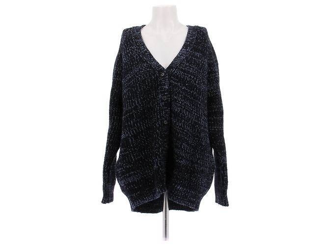 Marni Navy Blue Wool Cardigan
