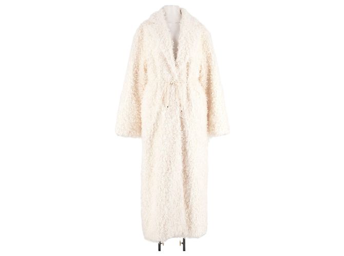 Maje Long White Coat