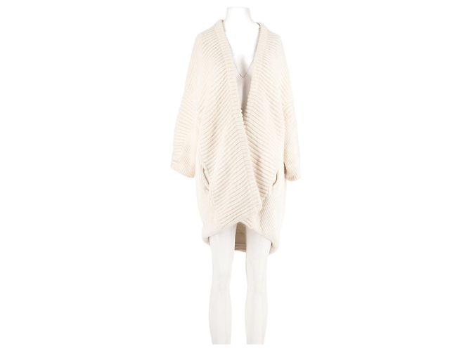 Maje weißer Cardigan weit geschnitten