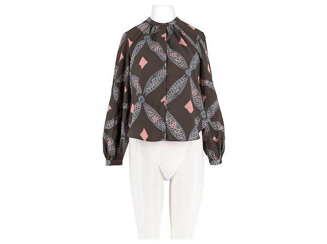 Top de algodón caqui Ulla Johnson