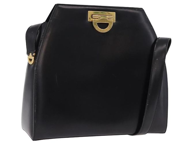 Céline CELINE Shoulder Bag Leather Black Gold