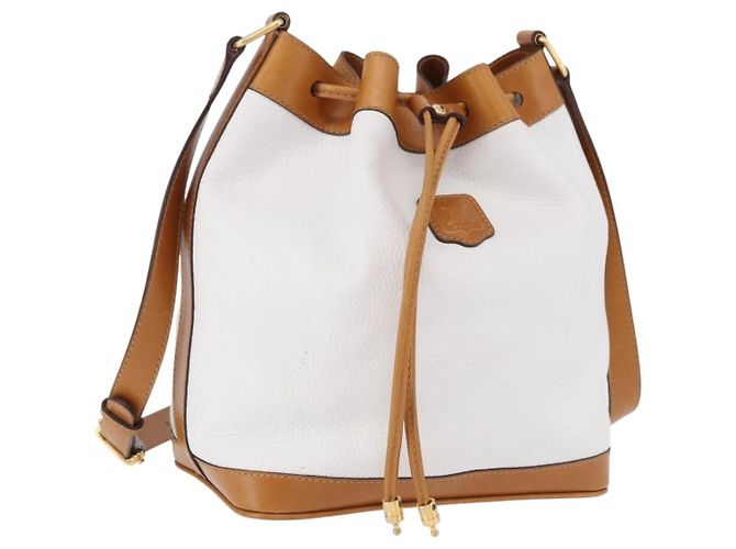 Céline CELINE Shoulder Bag Leather White Gold