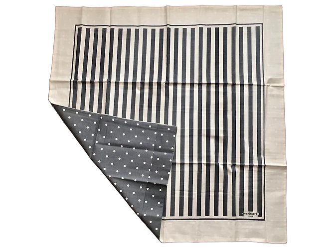 Conjunto de 2 fronhas quadradas Cacharel cinzentas e brancas Branco Cinza
