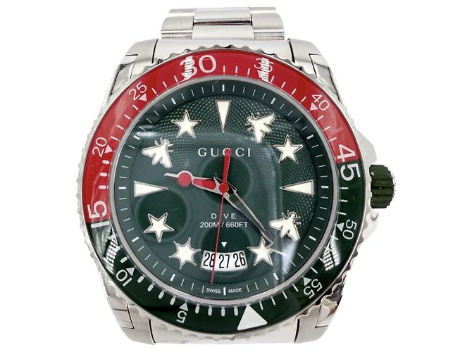 Relógio Gucci Men's Date Dive - Modelo YA136222