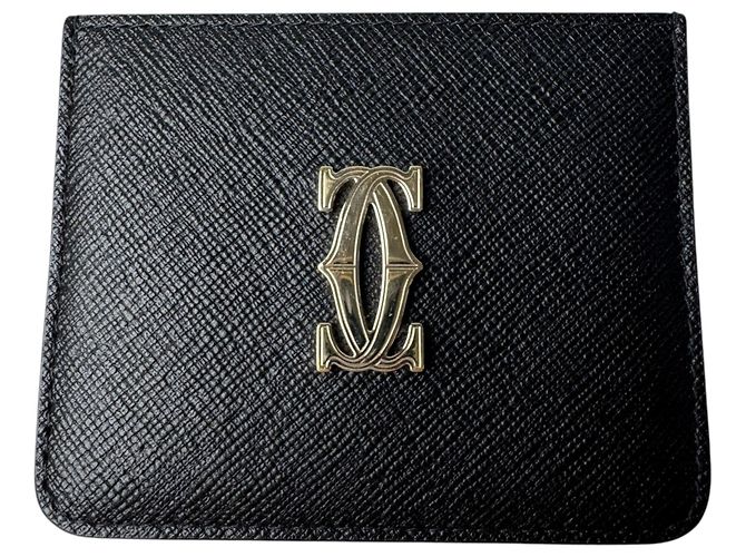Cartier C de Visitenkartenetui Schwarz