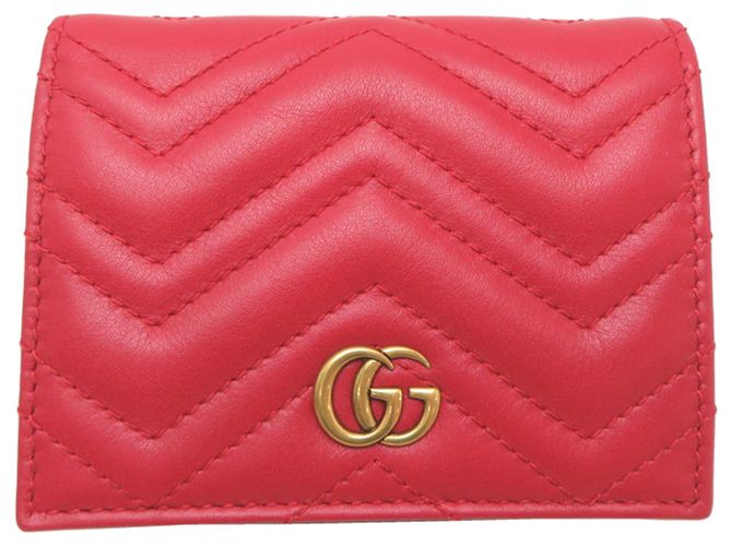 Carteira Compacta Gucci GG Marmont Vermelho