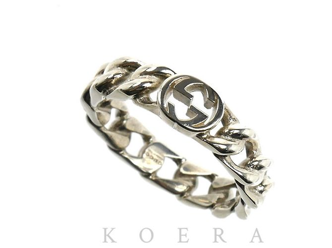 Anello GUCCI Interlocking G in argento sterling 925