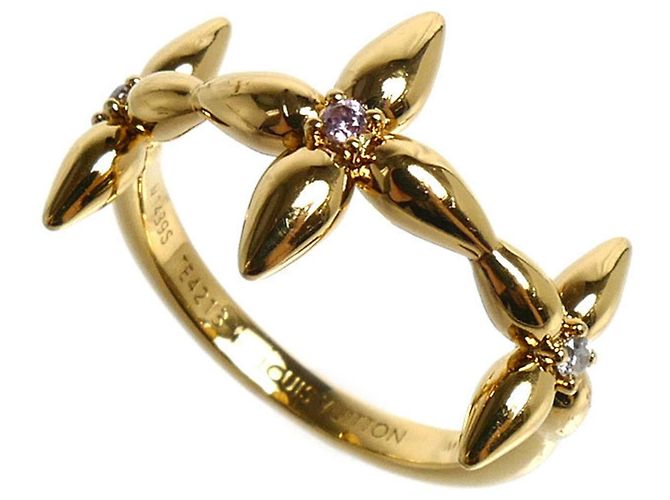 Louis Vuitton Ring plattiert in Gold mit Strasssteinen Golden