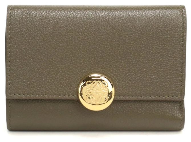 LOEWE Tri-fold Wallet in Khaki