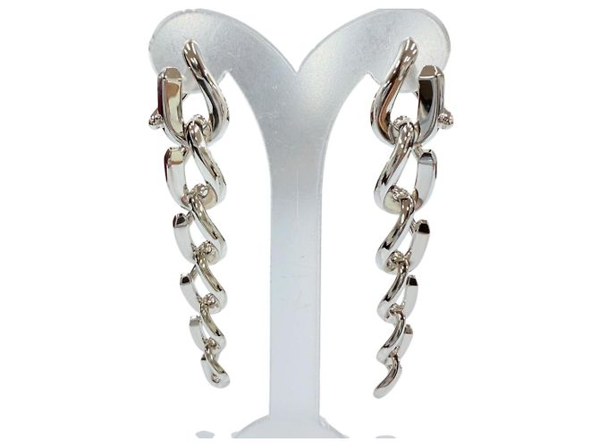 Tiffany & Co Orecchini Tiffany Forge Drop Link Argento