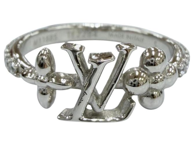 Anel Faixa Prateada Louis Vuitton M1188S Prata