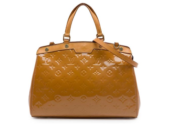 Louis Vuitton Yellow Monogram Vernis Brea MM Jaune Moutarde