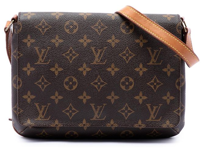 Louis Vuitton Brown Monogram Musette Tango Short Strap Marron