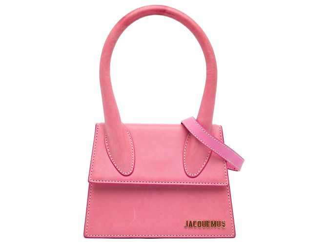 Jacquemus Le Chiquito Moyen em couro rosa
