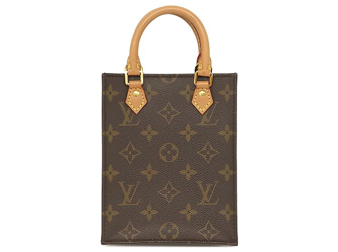 Louis Vuitton Brown Monogram Petit Sac Plat Marron