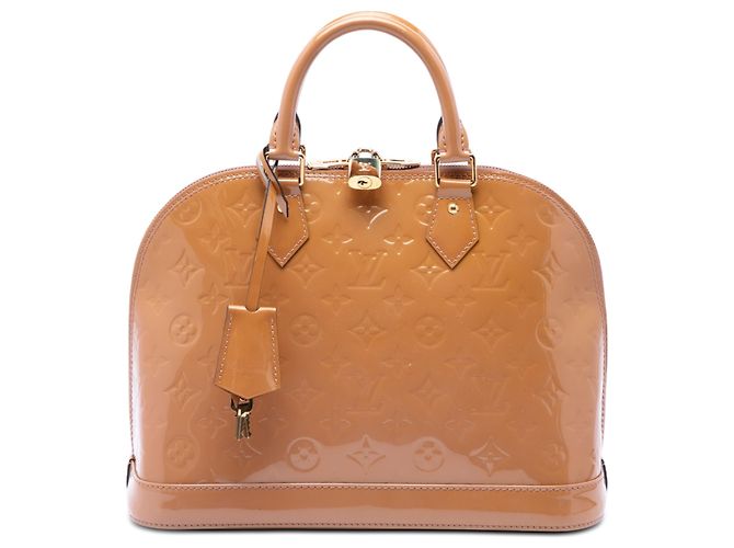 Louis Vuitton Brown Monogram Vernis Alma PM Marrom Caramelo