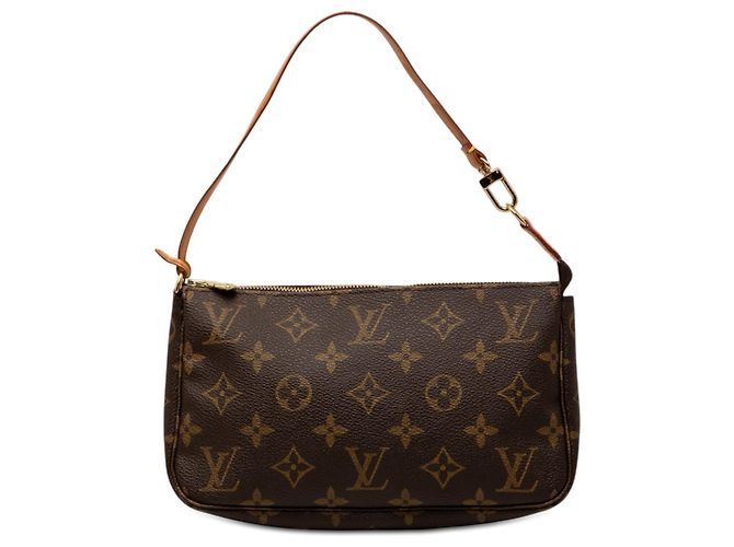 Louis Vuitton Brown Monogram Pochette Accessoires Marrom