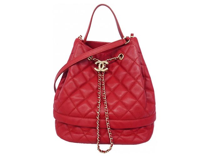 Borsa a tracolla Chanel Matelassé con catena Rosso