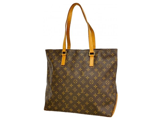 Louis Vuitton Monogram Cabas Mezzo Tote Bag Braun