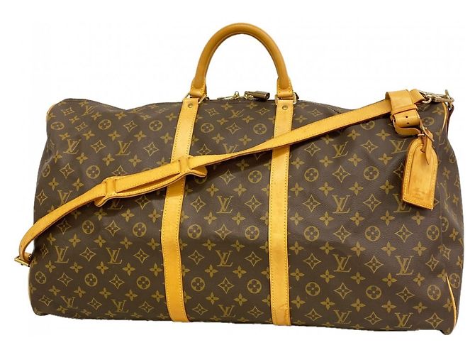 Louis Vuitton Boston Monogram Keepall Bandoulière 60 Marrone