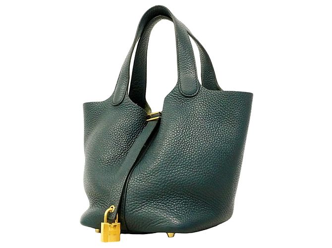 Hermès Bolsa Hermes Picotin Lock PM em Verde
