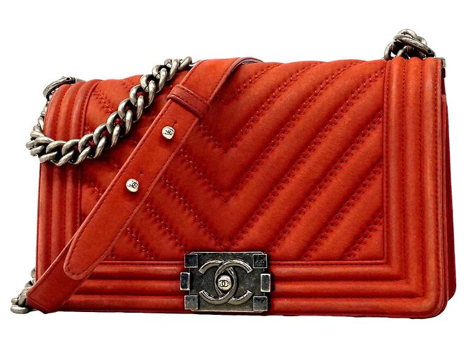 Le Boy Bolsa de Ombro Chanel Boy Vermelho
