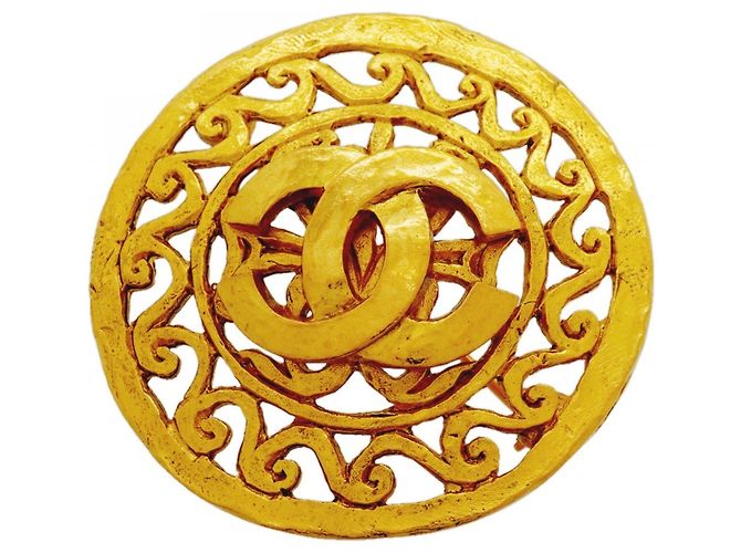 Timeless Spilla Chanel placcata oro D'oro