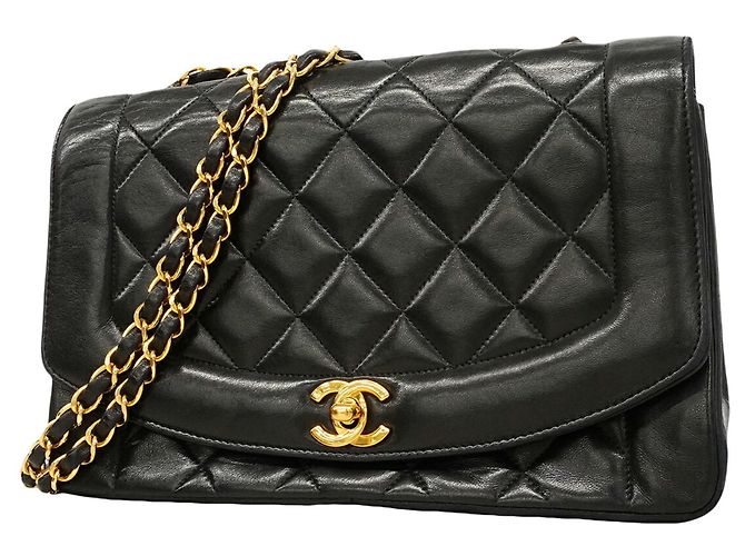 Borsa a tracolla Chanel Diana Chain Nero