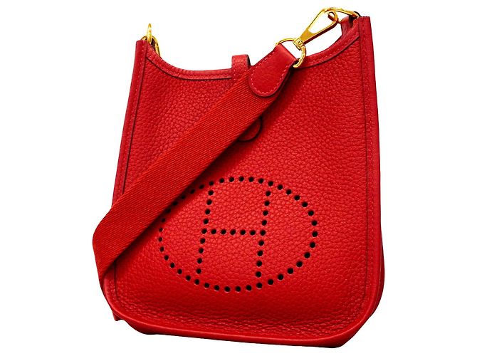Hermès Borsa a tracolla Hermes Evelyne TPM Rosso