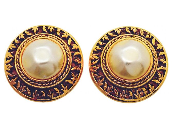 Orecchini a clip Chanel placcati oro D'oro