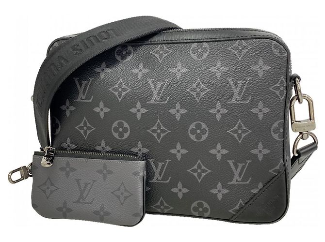 Borsa a tracolla Trio Monogram Eclipse Reverse Louis Vuitton Marrone Nero