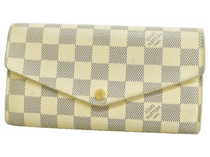 Sarah Louis Vuitton Damier Azur Langbeutel Weiß