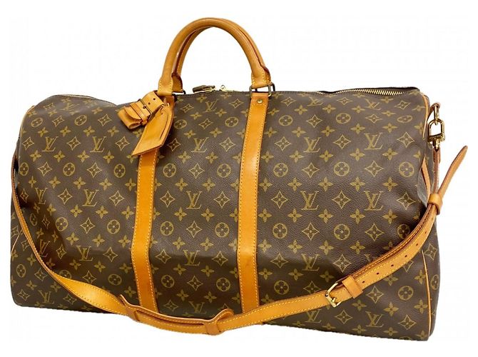 Louis Vuitton Monogram Keepall Bandoulière 60 Marrom