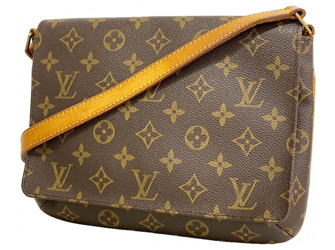 Borsa a tracolla Louis Vuitton Monogram Musette Tango Marrone