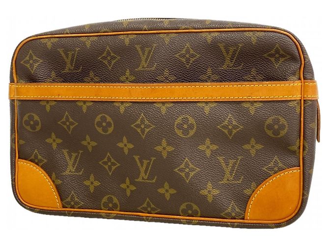 Borsa a Clutch Louis Vuitton Monogram Compiegne 28 Marrone