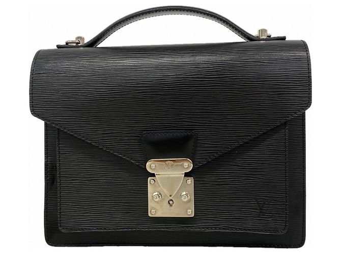 Borsa Louis Vuitton Epi Monceau 28 Nero