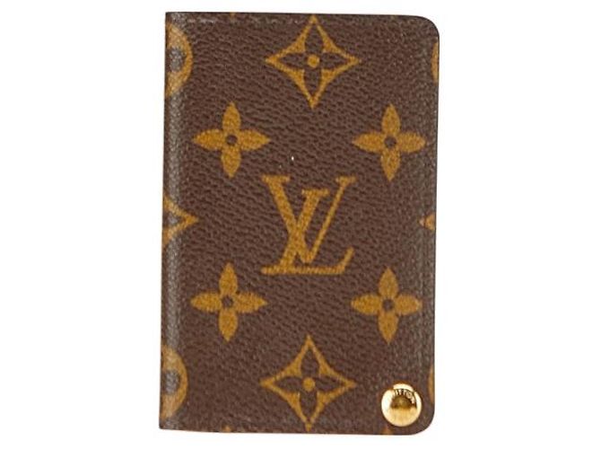 Louis Vuitton Porte Carte Credit Pression Monogram Card Case Metálico Bronze