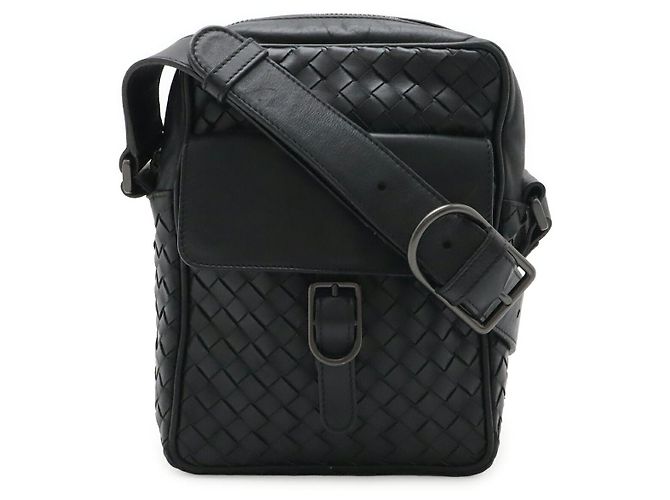 Borsa a tracolla Bottega Veneta Intrecciato Nero