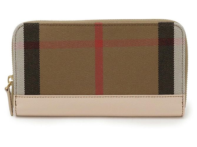 Burberry Carteira Longa House Check com Fecho de Corrida Multicor