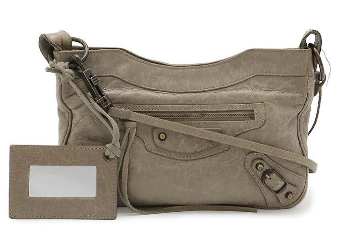 Borsa a tracolla Balenciaga The Hip Marrone Beige