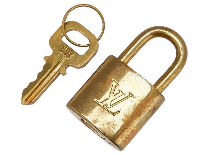 Set Lucchetto e Chiave Louis Vuitton D'oro Metallico