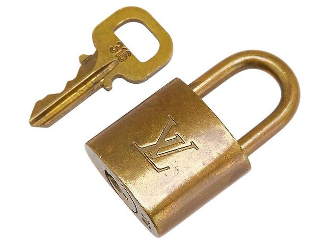 Accessorio Set Chiave e Lucchetto Louis Vuitton Cadena D'oro Metallico