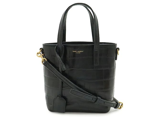 Saint Laurent Mini Bolso de Compras Juguete Negro